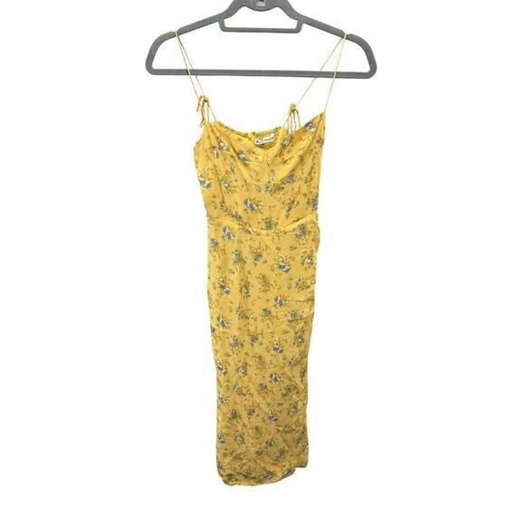 Reformation Yellow Floral Dress 2P Worn by Taylor Swift in First TikTok - Picture 5 of 8